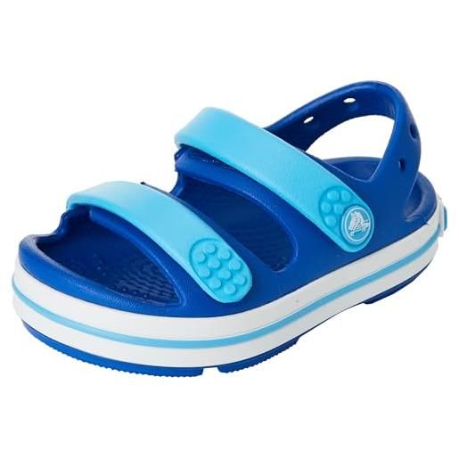 Crocs crocband cruiser sandal t, sandali unisex - bambini e ragazzi, blue bolt venetian blue, 20/21 eu