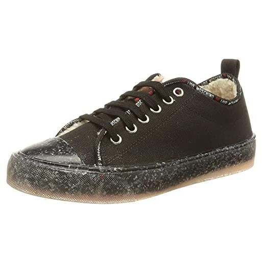 Love Moschino collezione autunno inverno 2021, sneaker donna, nero, 39 eu