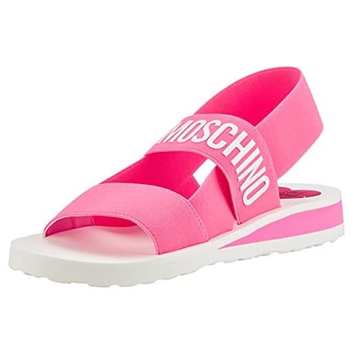Love Moschino sandali elastic bicolor, donna, rosa, 37 eu