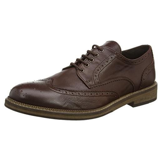 Selected shchristoph leather shoe i, scarpe stringate basse brogue uomo, marrone cognac, 40 eu