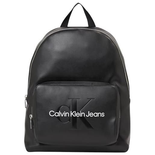 Calvin Klein Jeans calvin klein donna zaino con chiusura a zip, nero (fashion black), taglia unica