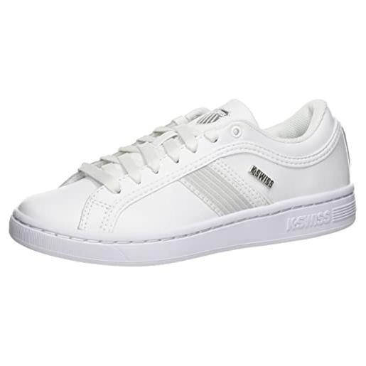 K-Swiss court northam, scarpe da ginnastica donna, bianco, 41.5 eu