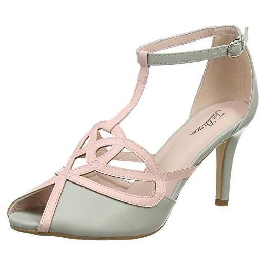 Joe Browns art deco occasion shoes, sandali punta aperta donna, multicolore (pink/grey a), 37