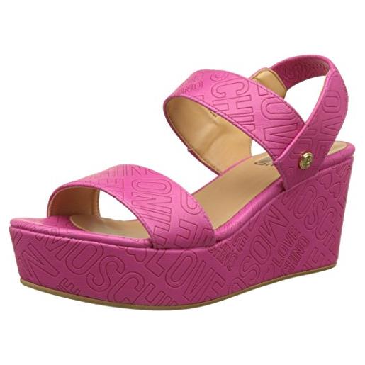 Love Moschino ja1627, sandali con piattaforma donna, rosa (fuchsia), 41 eu