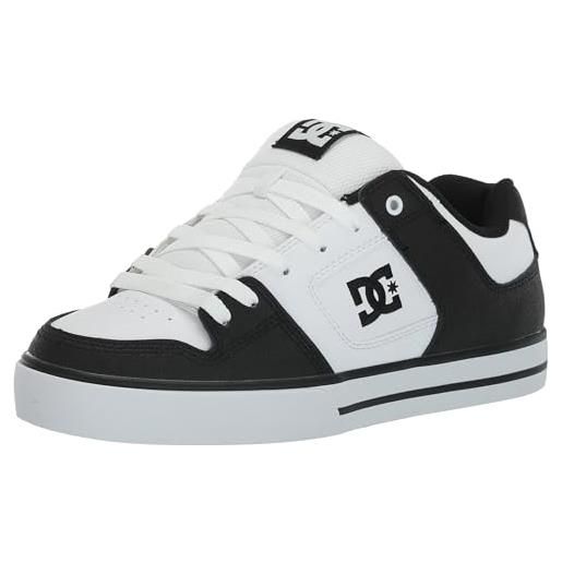 DC Shoes pure, scarpe da skateboard uomo, nero bianco e nero, 44.5 eu