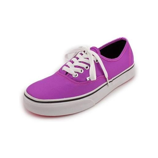 Vans u authentic (neon) purple/t, sneaker unisex adulto, viola (violet (neon purple/t)), 36.5
