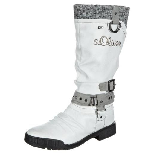 S. Oliver casual, stivali da neve bambina, bianco (weiß (white 100), 35