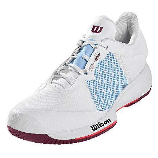 Wilson scarpe da tennis da donna, kaos swift w, bianco/blu/grigio, 39 1/3, per tutte le superfici, per tutti i tipi di giocatori, wrs327570e060