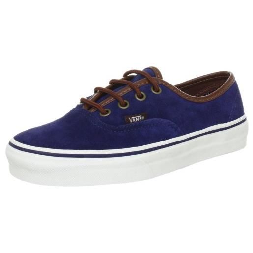Vans authentic vqer756, sneaker unisex adulto, blu (blau ((suede/leather) peacoat)), 38.5