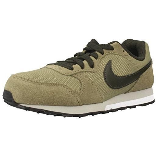 Nike md runner 2 (gs), scarpe running, verde (neutral olive 200), 35.5 eu