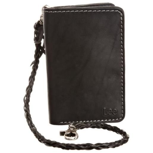 Lee chain wallet lh1350, portafoglio uomo, 10 x 14 x 2 cm (l x a x p), nero (schwarz (black 01)), 10x14x2 cm (l x a x p)
