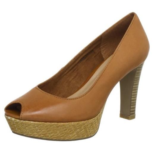 s.Oliver selection 5-5-29305-20, scarpe col tacco donna, marrone (braun (nut leather 438)), 36