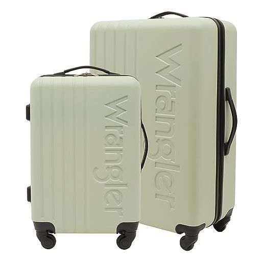 Wrangler 2 3 pc hardside spinner bagagli set, pelican. , 2 piece set (28/20), set di valigie da 2 pezzi o 3 pezzi hardside spinner