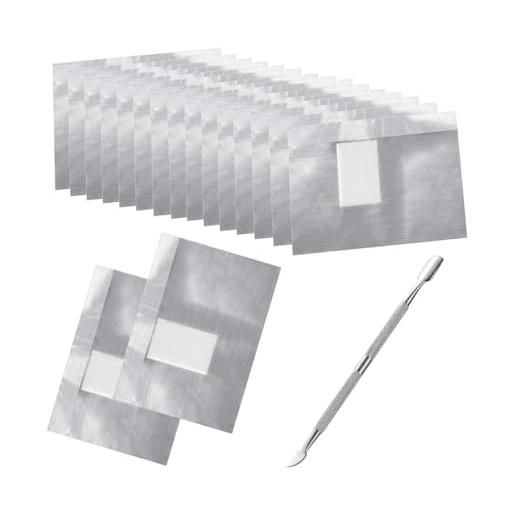 DJSUEW 100pcs remover foil wraps compresse remover fogli di alluminio per rimuovere lo smalto nail wraps di tamponi di cotone + spingi cuticole professionale