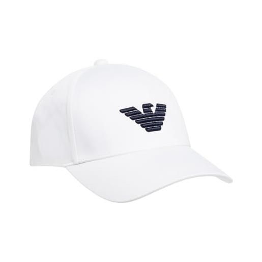 Emporio Armani baseball eagle embroidery, cappellino visiera (white)