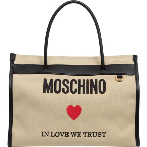 Moschino shopping bag in love we trust