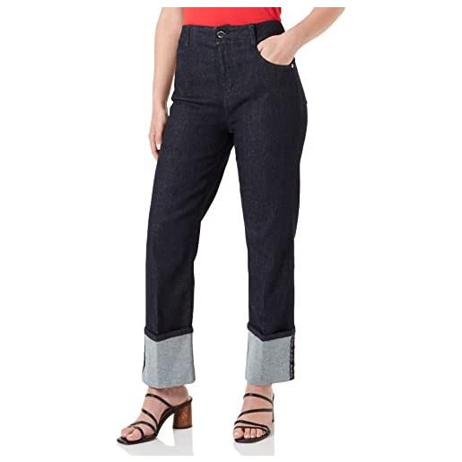 Love Moschino moschino 5 pocket trousers with logo tape on the cuffs jeans, w26 donna