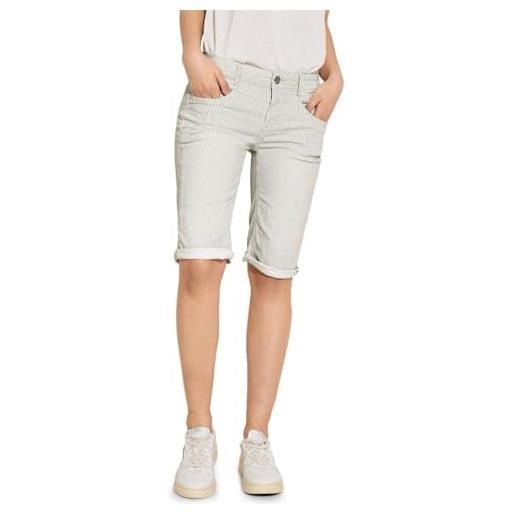 Street One a377254 pantaloncini in jeans a righe, sand stripe washed, 26w donna