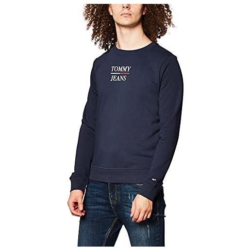 Tommy Jeans tjw slim terry logo sweatshirt maglia di tuta, twilight navy, xs regular donna