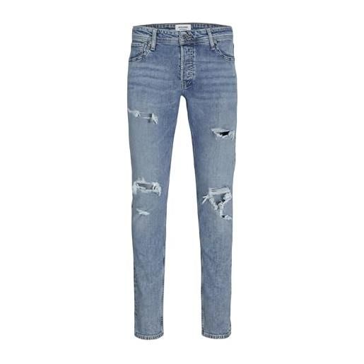 JACK & JONES jjiglenn jjoriginal cb 052 sn jeans, blu denim, 32w x 30l uomo