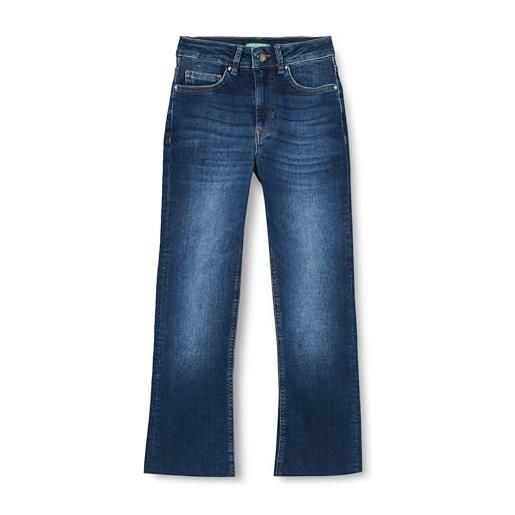 United Colors of Benetton pantalone 4orhde010 jeans, blu scuro denim 901, 58 donna
