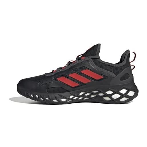 Adidas web boost, sneaker uomo, core black/red/carbon, 40 2/3 eu