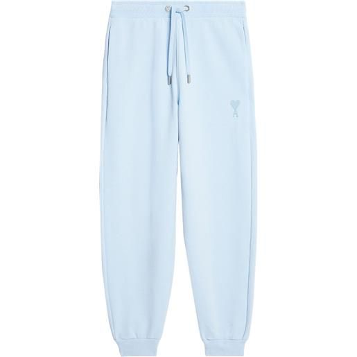 AMI Paris pantaloni sportivi con ricamo - blu