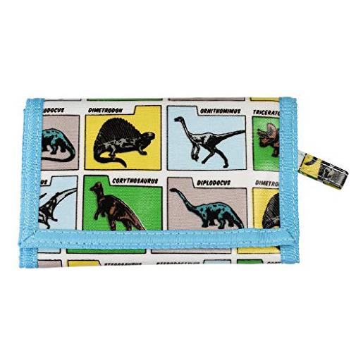 Rex London dinosaurs - portafoglio per bambini in tela cerata, dinosauri, length: 25 cm, height: 13.5 cm, dinosauri