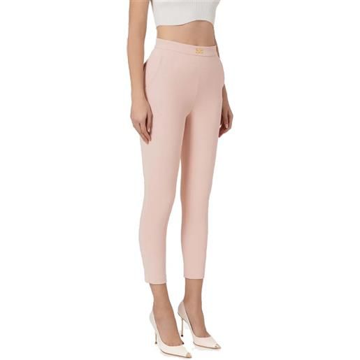 ELISABETTA FRANCHI pantalone in doppio crepe stretch - pa05231e2 - rosa
