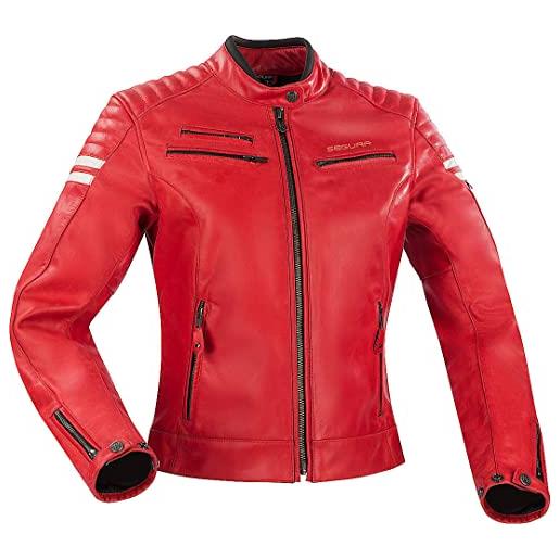 SEGURA, giacca moto lady funky red, t2