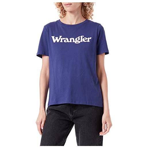 Wrangler regular tee camicia, blue ribbon, x-small da donna