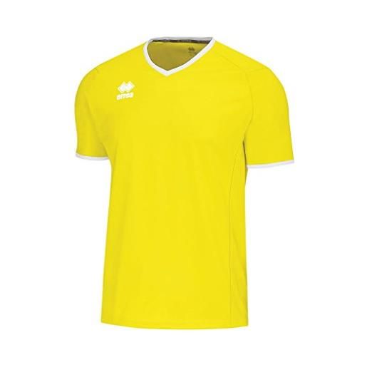 Errea maglietta lennox per bambini camicia, giallo fluo/bianco, xs unisex-adulto