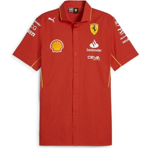 Ferrari puma camicia t-shirt uomo rosso cotone f1 team maniche corte 2024 763601-01