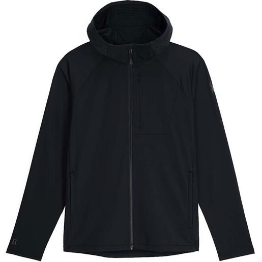 Spyder matrix gridweb fleece full zip sweatshirt nero m uomo