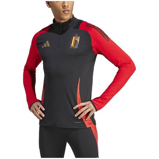 Adidas belgium 23/24 half zip sweatshirt training rosso, nero l