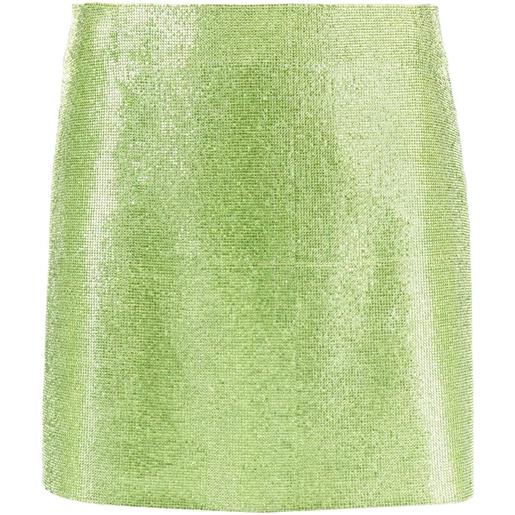 Nuè minigonna con strass - verde