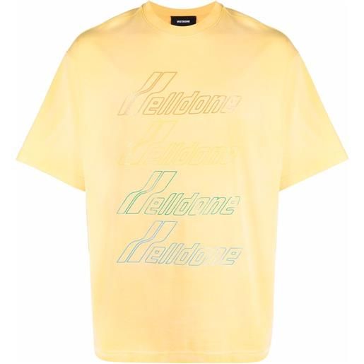 We11done t-shirt con stampa - giallo