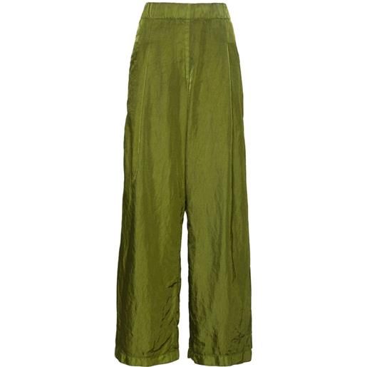 DRIES VAN NOTEN pantaloni plissettati - verde