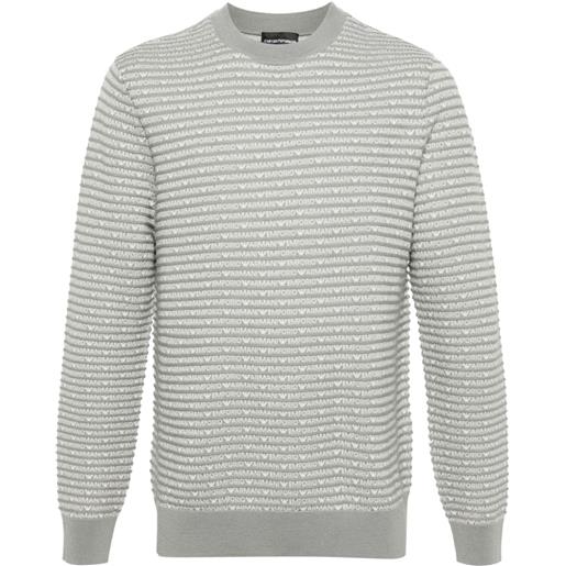 Emporio Armani maglione con stampa - grigio