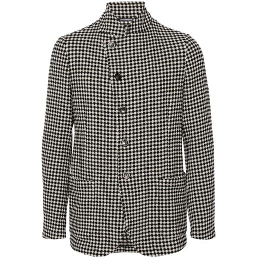 Emporio Armani giacca-camicia a quadri - nero