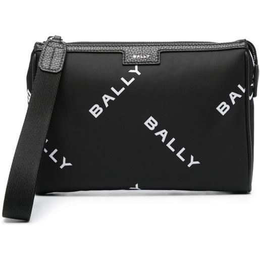 Bally clutch con stampa - nero
