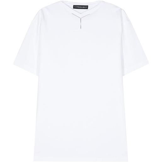 Y/Project t-shirt con applicazione - bianco