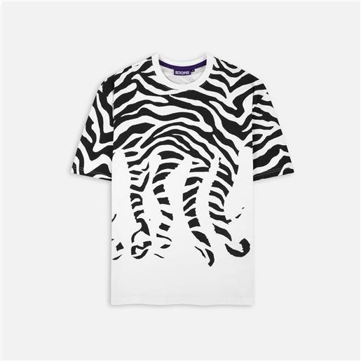 Octopus zebra t-shirt white unisex