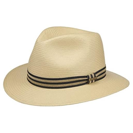 Stetson cappello di paglia altadena toyo donna/uomo - cappelli da spiaggia sole primavera/estate - m (56-57 cm) natura