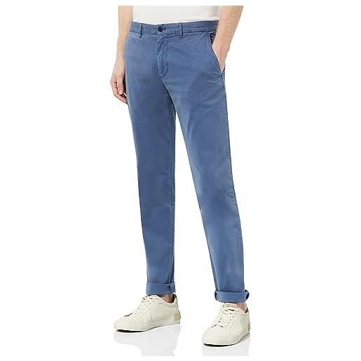 Tommy Hilfiger pantaloni uomo denton chino premium chino, blu (desert sky), 32w / 34l