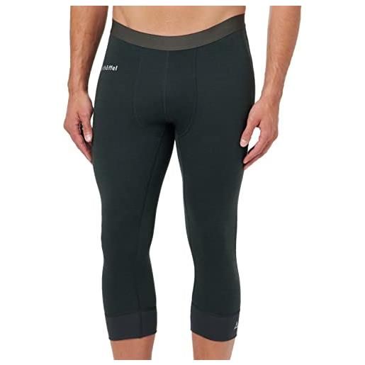 Schöffel merino sport pants short m, mutande lunghe termoregolanti, leggings termici traspiranti in lunghezza a 3/4 uomo, antracite