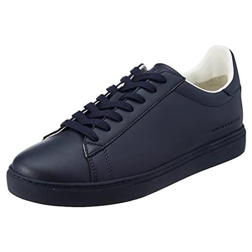 Armani Exchange lace up sneaker, scarpe da ginnastica basse uomo, blu (navy/navy rtl), 42.5 eu
