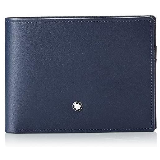 Montblanc meisterstück classic porta carte di credito, 12 cm, blu (navy)