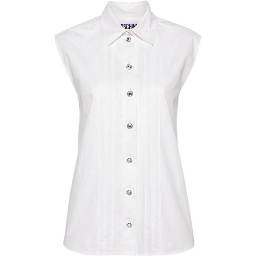 Moschino camicia smanicata - bianco
