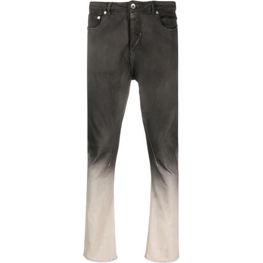 Rick Owens DRKSHDW jeans con effetto sfumato - nero